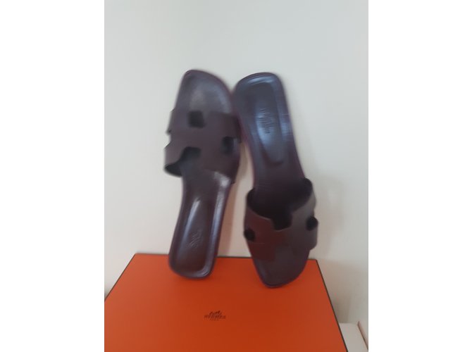 Hermès ORAN H SENZA CUCIRE Bordò - vista 5