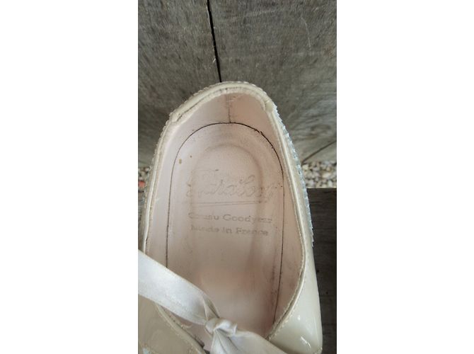 Paraboot Ghillie in pelle verniciata beige - vista 4