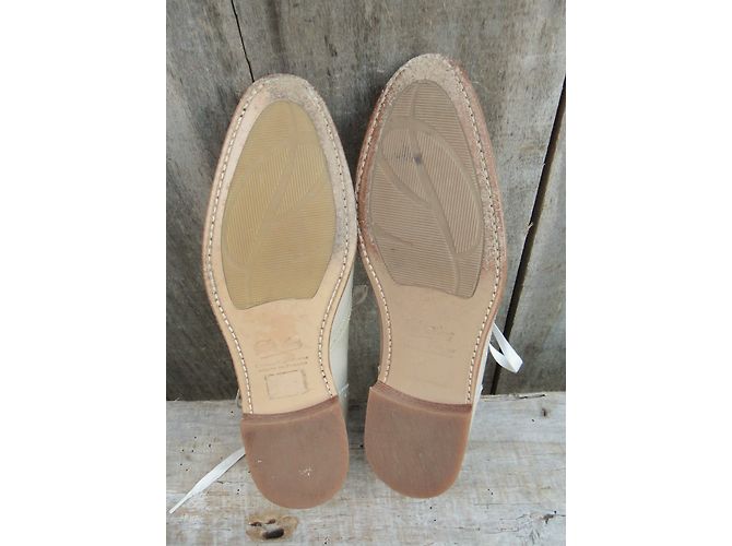 Paraboot Ghillie in pelle verniciata beige - vista 5