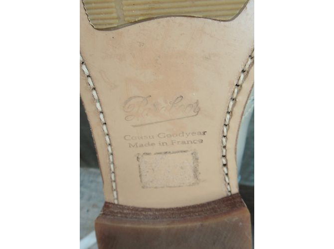 Paraboot Ghillie in pelle verniciata beige - vista 6