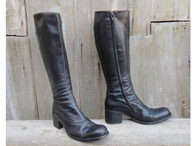 Free Lance Lederstiefel Schwarz Größe 38 - Ansicht 3