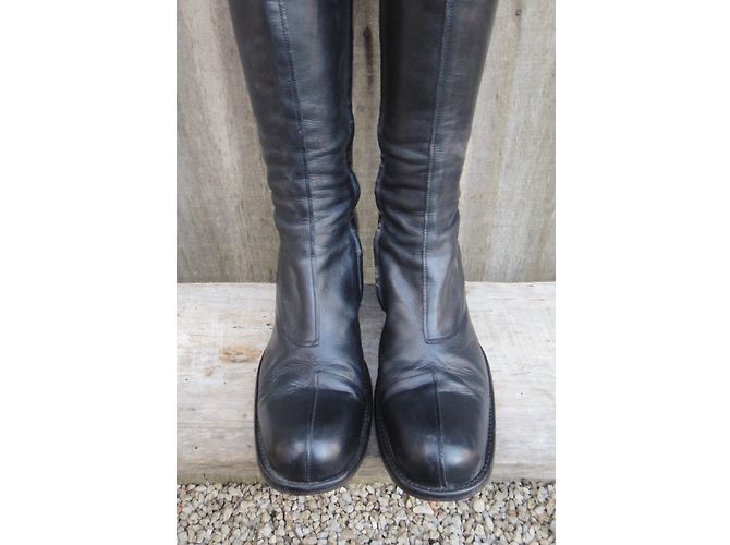 Free Lance Lederstiefel Schwarz Größe 38 - Ansicht 4