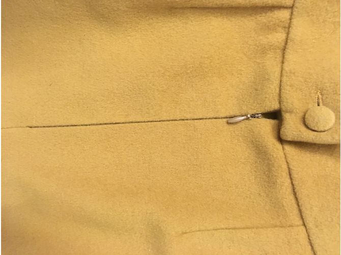 Traje de Falda Hermès Lana Mostaza Talla 42 - vista 11