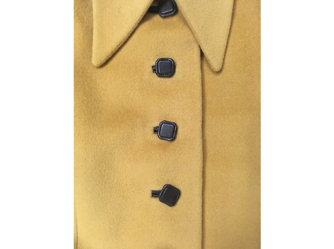 Traje de Falda Hermès Lana Mostaza Talla 42 - vista 3