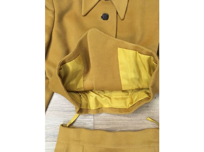 Traje de Falda Hermès Lana Mostaza Talla 42 - vista 7