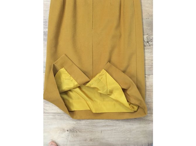 Traje de Falda Hermès Lana Mostaza Talla 42 - vista 9