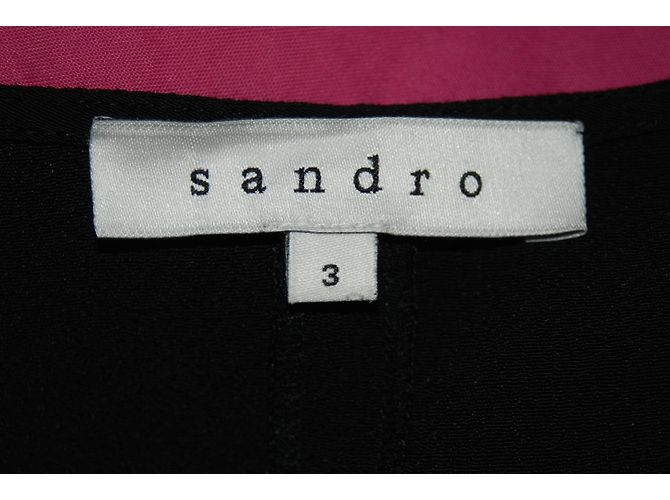 Abito Sandro nero e argento in viscosa e lurex - vista 3