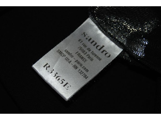 Abito Sandro nero e argento in viscosa e lurex - vista 4