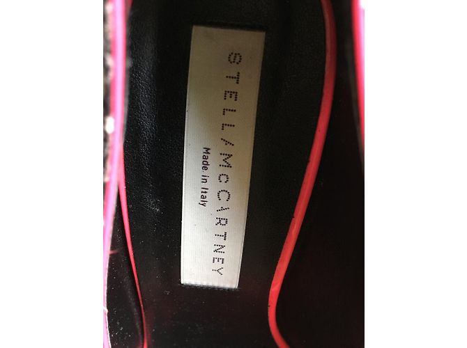 Stella Mc Cartney Décolleté Stella McCartney Peep Toe Nere Rosa Python Nero Bianco Multicolore Stampa python - vista 3