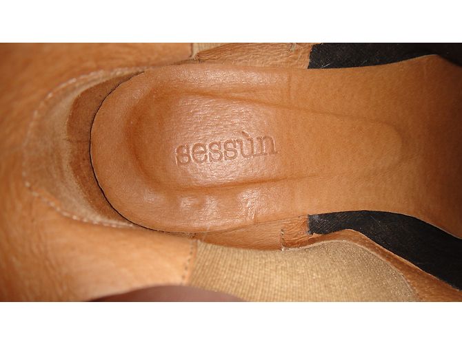 Botines Sessun Beige de Ante - vista 3