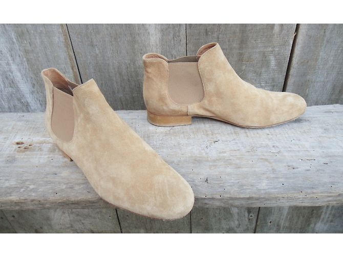 Botines Sessun Beige de Ante - vista 4