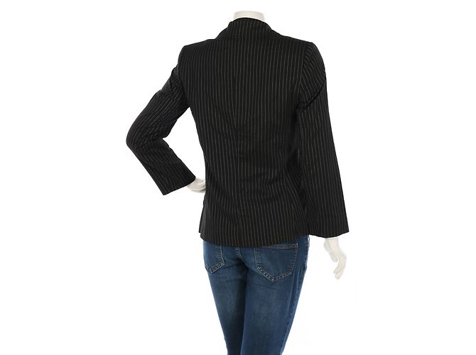 Blazer de rayas Aigner negro algodón viscosa M - vista 2