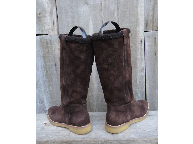 Gucci Stiefel in Lammfell Braun - Ansicht 5