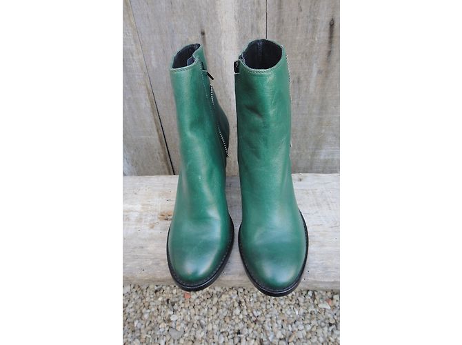 Botines Diesel de cuero verde - vista 3