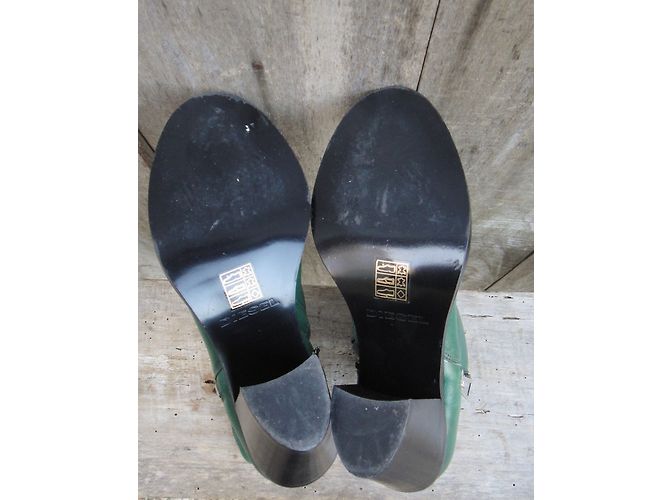 Botines Diesel de cuero verde - vista 5