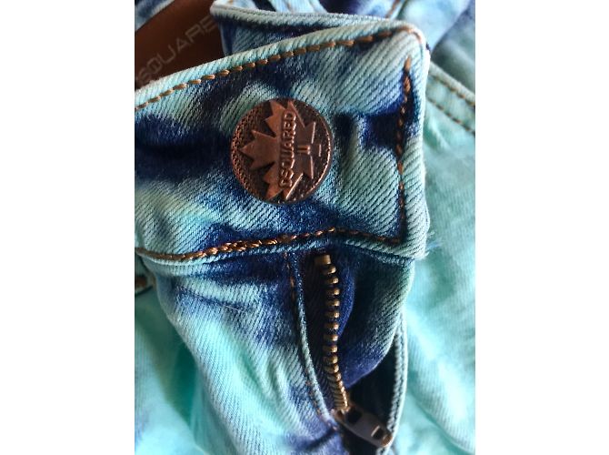 Dsquared2 Säurewaschjeans Blau Türkis - Ansicht 3