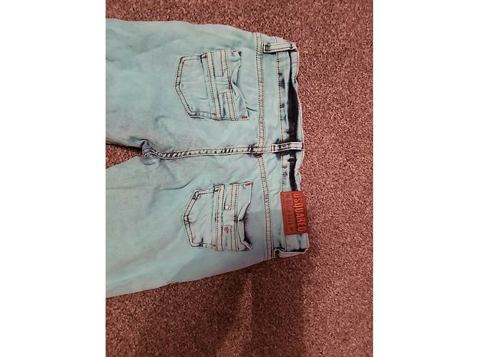 Dsquared2 Säurewaschjeans Blau Türkis - Ansicht 8
