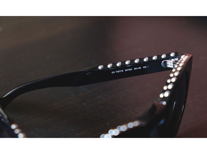 Givenchy 7007 Occhiali da sole in acetato nero con lenti a specchio argento - vista 4