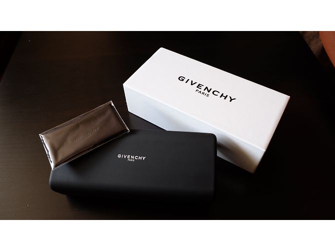 Givenchy 7007 Occhiali da sole in acetato nero con lenti a specchio argento - vista 5