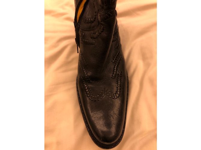 Free Lance Cow boy boots with stitching design on them Black - view 3