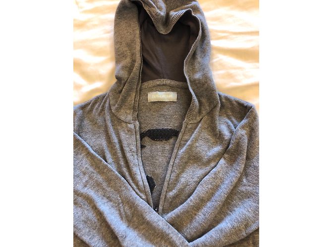 Zadig & Voltaire Veste grise avec fermeture à glissière et capuche - vue 3