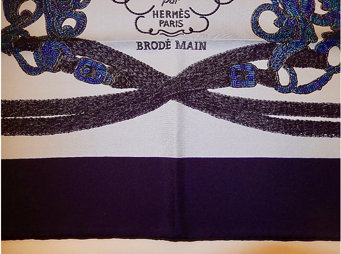 Hermès GALA BORDADAS Azul - vista 10