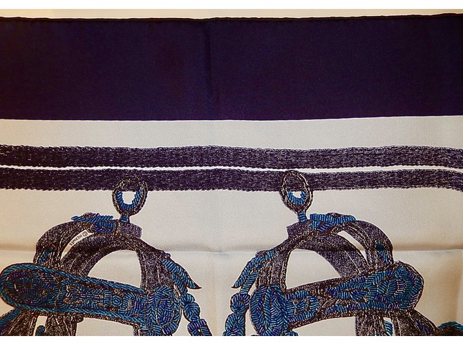 Hermès GALA BORDADAS Azul - vista 4