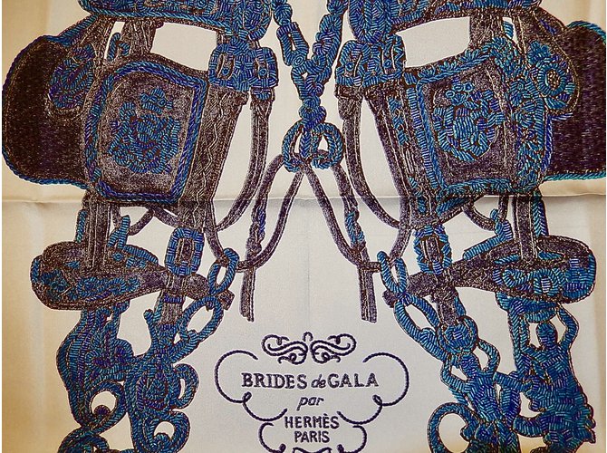 Hermès GALA BORDADAS Azul - vista 7