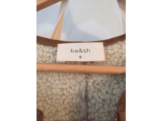 Bash Beige Wool Coat - view 4