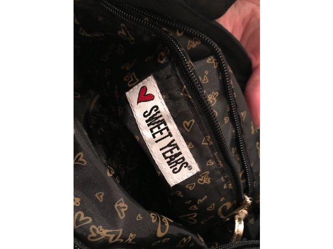 Autre Marque Borsa Sweet Years Nera in Cotone Nero - vista 4