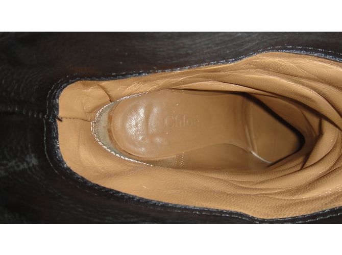 Stivaletti Chloé in pelle nera Nero - vista 3