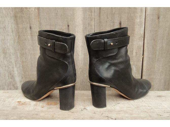 Stivaletti Chloé in pelle nera Nero - vista 6