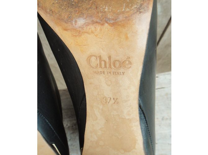 Stivaletti Chloé in pelle nera Nero - vista 8