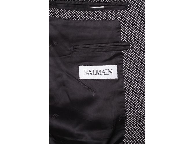 Balmain Wollblazer Schwarz Grau - Ansicht 4