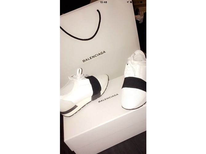 Sneakers Balenciaga in pelle bianca Bianco - vista 2