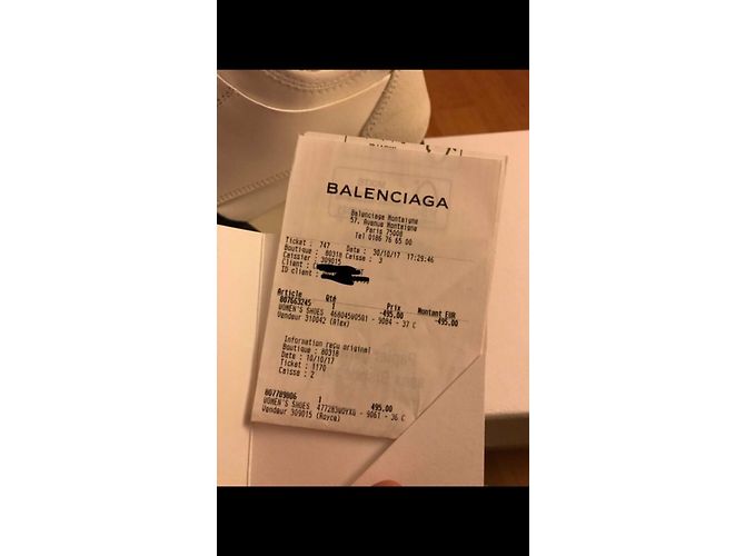Sneakers Balenciaga in pelle bianca Bianco - vista 5