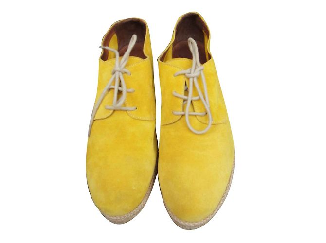 Scarpe derby Sessun Bloom in scamosciato giallo - vista 2