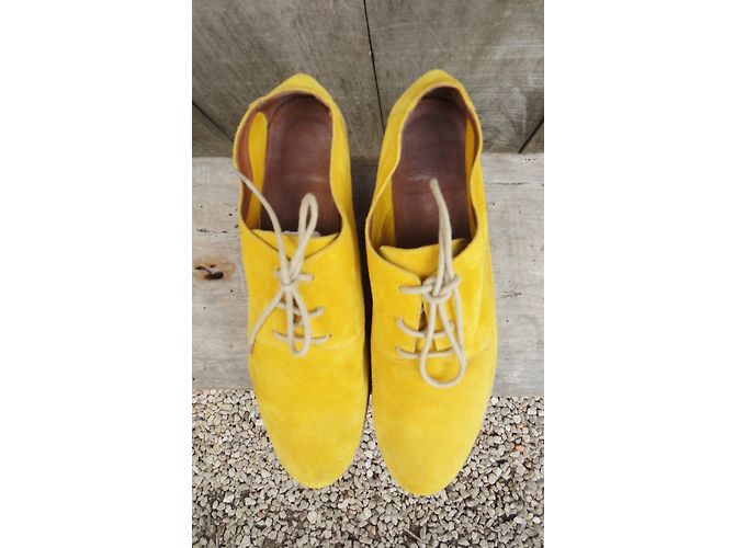 Scarpe derby Sessun Bloom in scamosciato giallo - vista 5