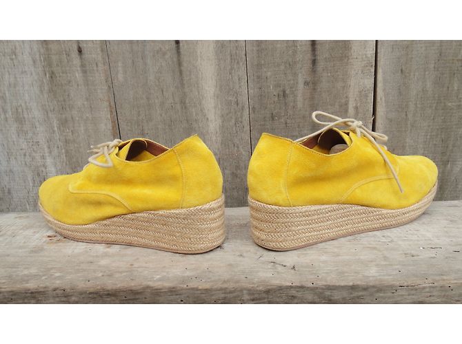 Scarpe derby Sessun Bloom in scamosciato giallo - vista 7