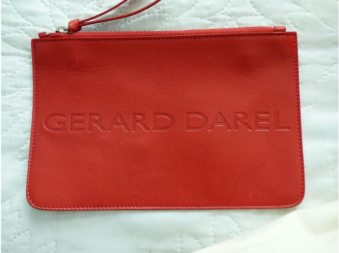 Borsa tote Gerard Darel in pelle rossa con borchie Argento Rosso - vista 13