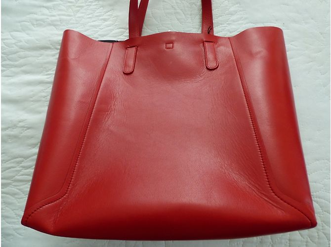 Borsa tote Gerard Darel in pelle rossa con borchie Argento Rosso - vista 7