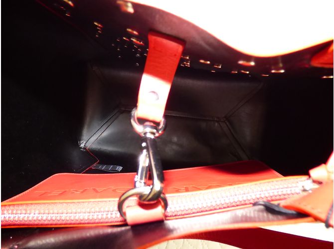 Borsa tote Gerard Darel in pelle rossa con borchie Argento Rosso - vista 8