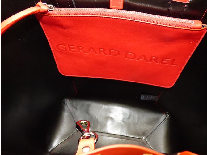 Borsa tote Gerard Darel in pelle rossa con borchie Argento Rosso - vista 9
