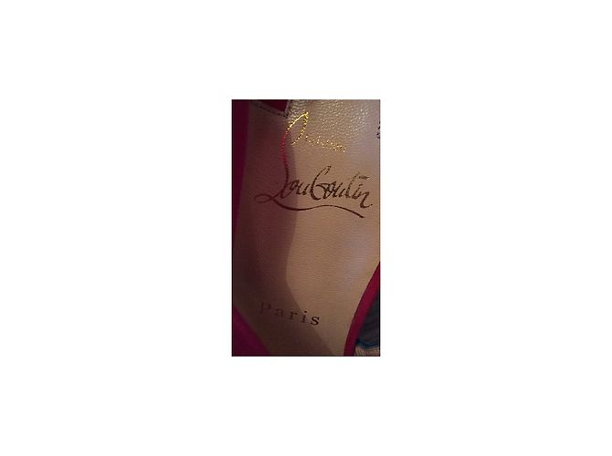Décolleté Christian Louboutin in velluto multicolore 39 - vista 3