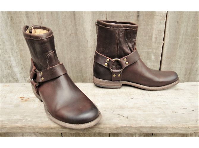 Botines Phillip Harness Frye de piel marrón Castaño - vista 6