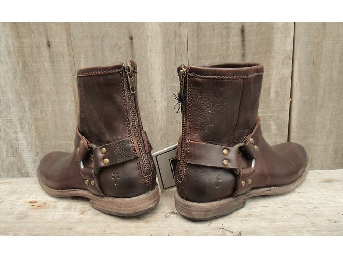 Botines Phillip Harness Frye de piel marrón Castaño - vista 7