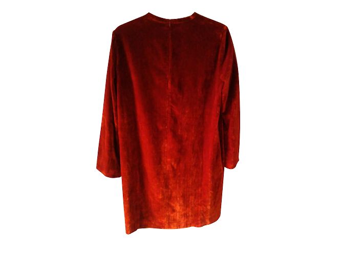 Autre Marque L´AUTRECHOSE Samtkleid. Orange - Ansicht 2