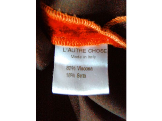 Autre Marque L´AUTRECHOSE Samtkleid. Orange - Ansicht 4