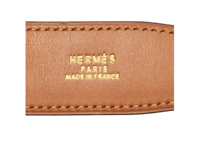 Hermès Kelly-Ledergürtel Rot Golden - Ansicht 4