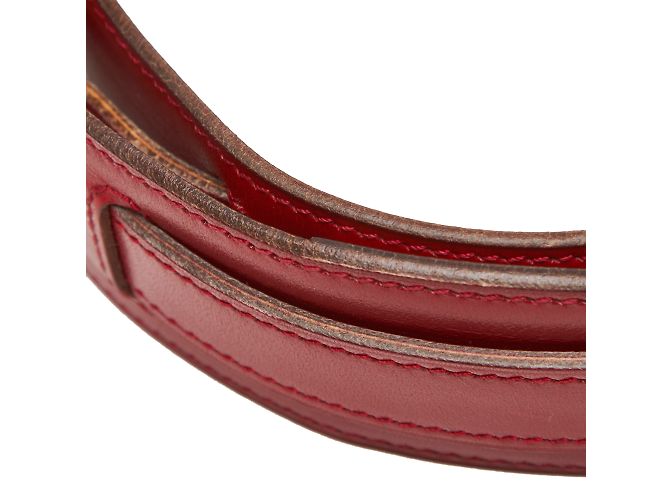 Hermès Kelly-Ledergürtel Rot Golden - Ansicht 6